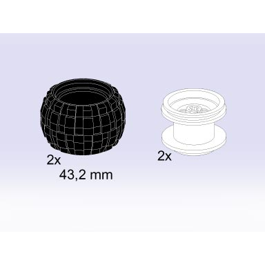 balloon tires 43.2 mm