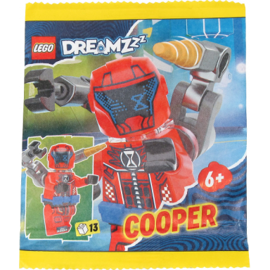 cooper with robot arms paper bag