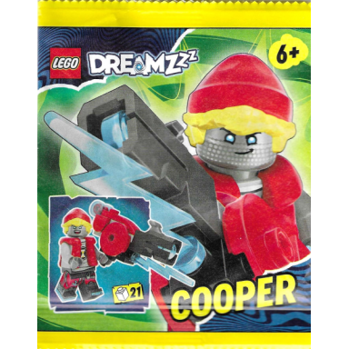 cooper with giga-shooter paper bag