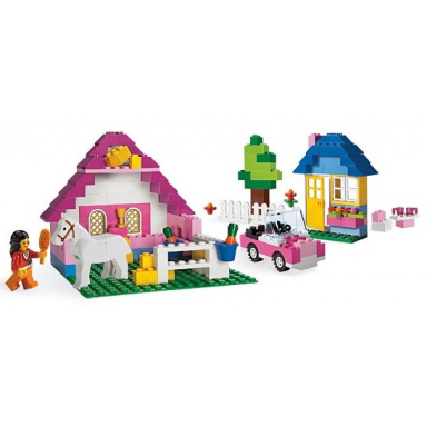 large pink brick box