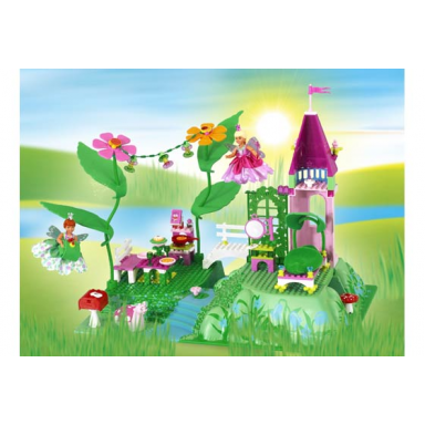 flower fairy party purple silver box