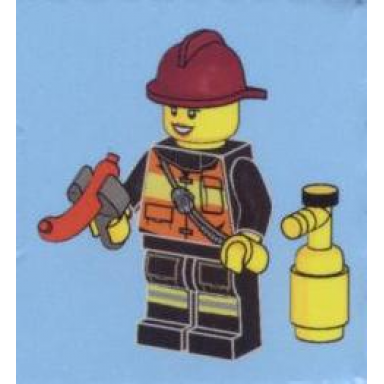 advent calendar 2013 city day 10 - female firefighter with tools