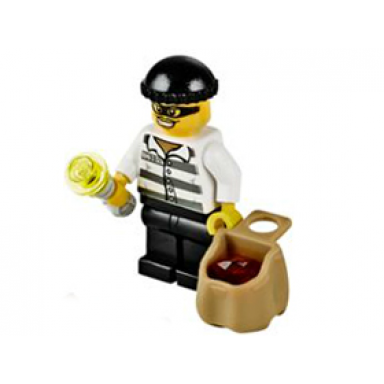 advent calendar 2014 city day 13 - burglar with bag and flashlight