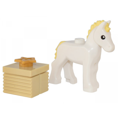 advent calendar 2022 city day 22 - horse foal and present
