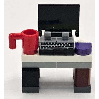advent calendar 2023 city day 12 - desk with computer