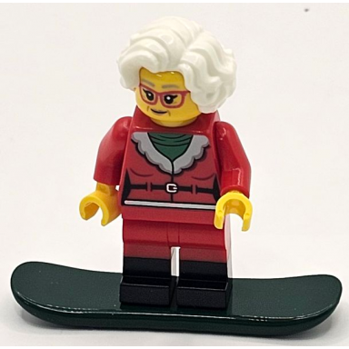 advent calendar 2023 city day 21 - mrs claus on snowboard