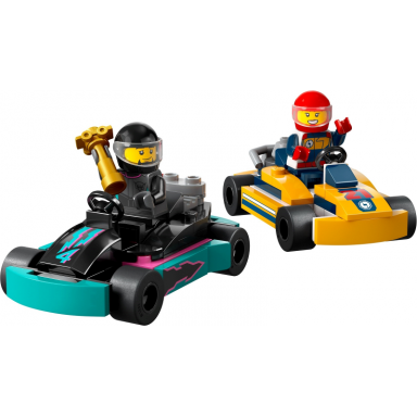 go-karts and race drivers