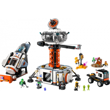 space base and rocket launchpad