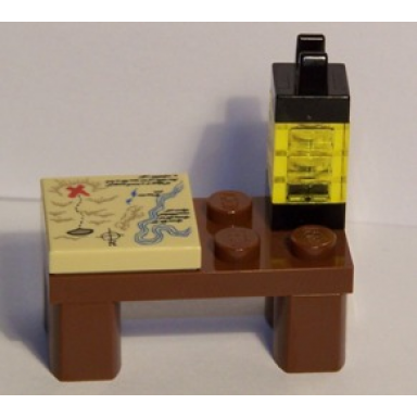 advent calendar 2009 pirates day 2 - table with lamp and map