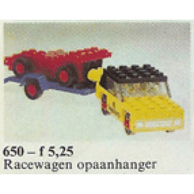 car with trailer and racing car