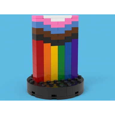 lego brand store exclusive build - pride flag