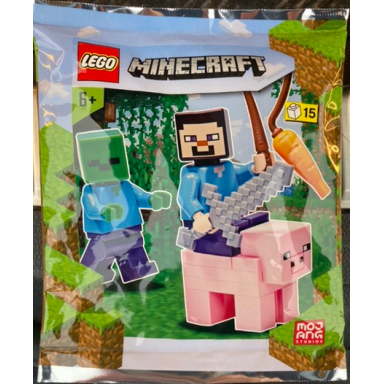 steve zombie and pig foil pack