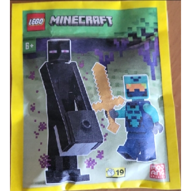 nether hero and enderman paper bag