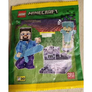 steve with diamond armor paper bag