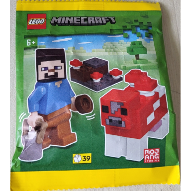 steve with mooshroom paper bag