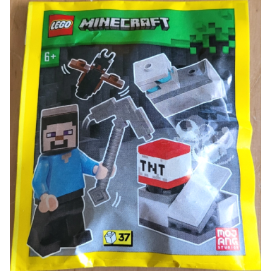 steve in the diamond mine paper bag