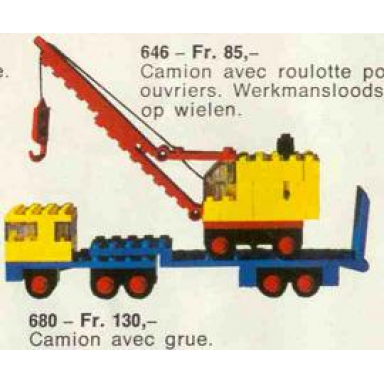 low-loader and crane