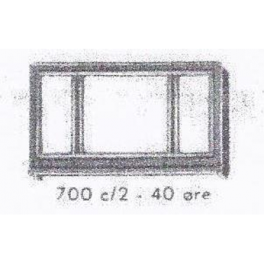 individual 1 x 6 x 3 3-pane window with glass