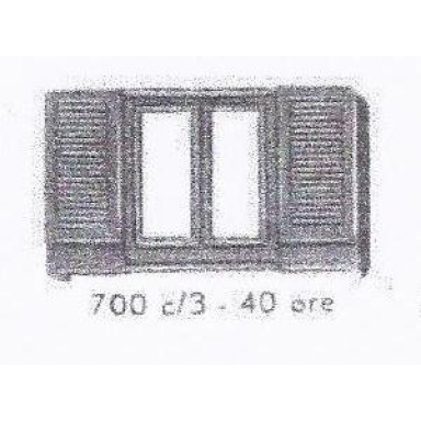 individual 1 x 6 x 3 shutter window with glass