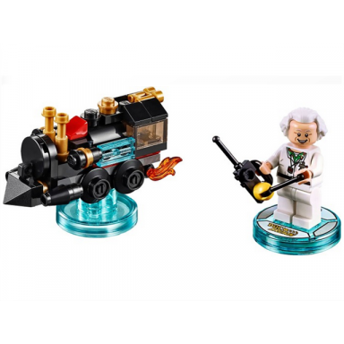 fun pack - back to the future doc brown and traveling time train