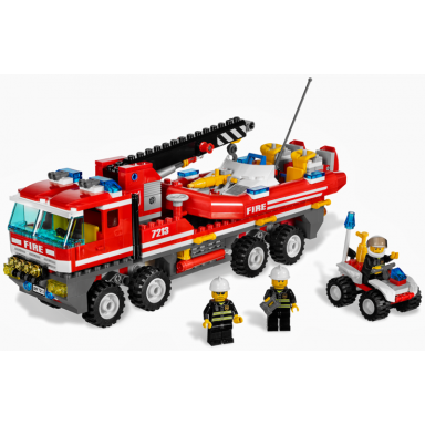 off-road fire truck fireboat