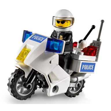 police motorcycle - blue sticker version