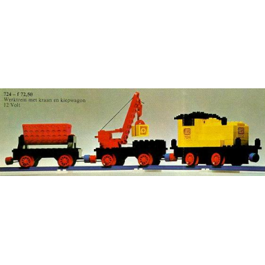 12v diesel locomotive with crane and tipper wagon