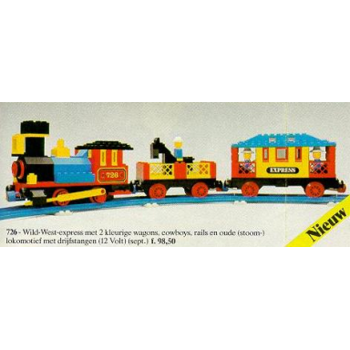 12v western train with 2 wagons and cowboys