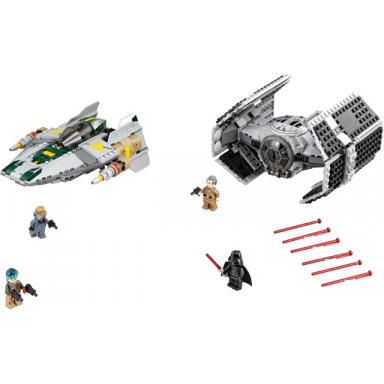 vaders tie advanced vs a-wing starfighter