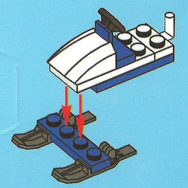 advent calendar 2011 city day 22 - white snowmobile