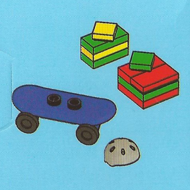 advent calendar 2011 city day 7 - skateboard and gifts