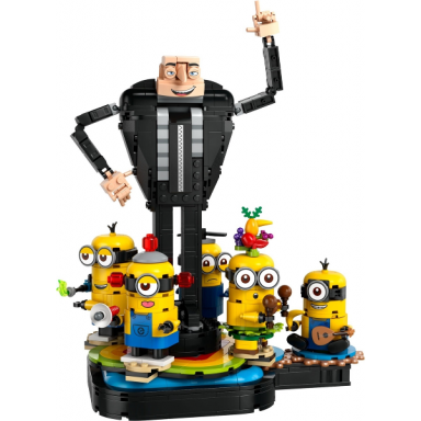 brick-built gru and minions