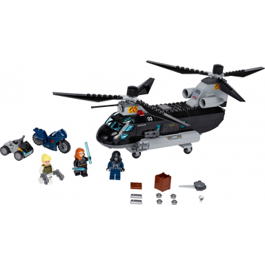 black widows helicopter chase