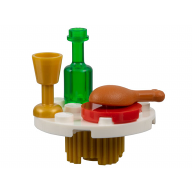 advent calendar 2023 super heroes avengers day 21 - table with drumstick and drink