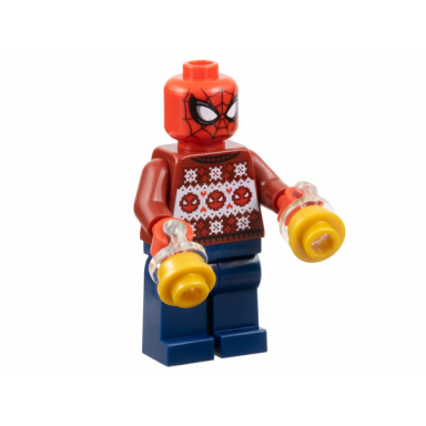 advent calendar 2023 super heroes avengers day 3 - spider-man in holiday sweater with web shooters