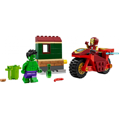 iron man with bike and the hulk