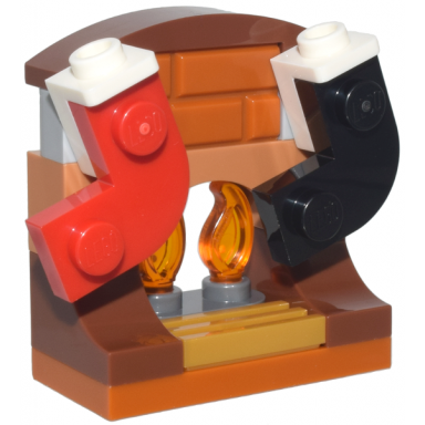 advent calendar 2024 super heroes spider-man day 17 - fireplace and mantel with holiday stockings
