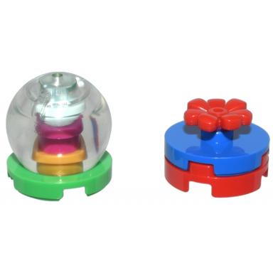 advent calendar 2024 super heroes spider-man day 22 - snow globe and present