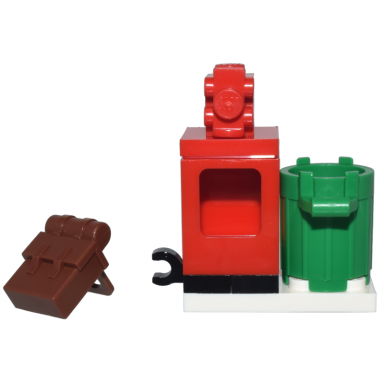 advent calendar 2024 super heroes spider-man day 3 - newspaper box and trash can