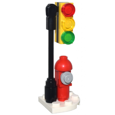 advent calendar 2024 super heroes spider-man day 7 - traffic light and fire hydrant