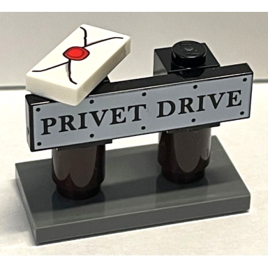advent calendar 2021 harry potter day 1 - privet drive road sign and letter