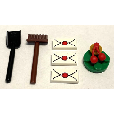 advent calendar 2021 harry potter day 4 - letters wreath broom shovel