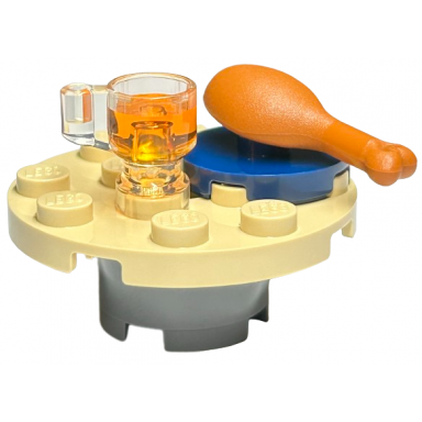 advent calendar 2023 harry potter day 18 - table with butterbeer and drumstick three broomsticks inn
