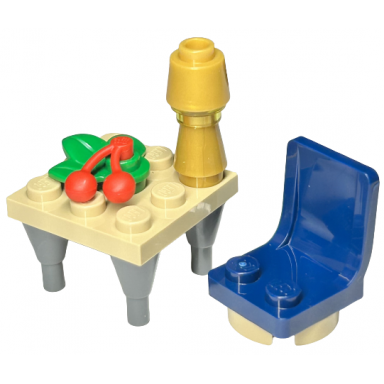 advent calendar 2023 harry potter day 20 - table with lamp and chair three broomsticks inn