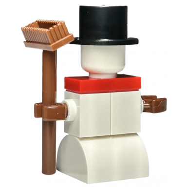 advent calendar 2023 harry potter day 24 - snowman with broom and top hat