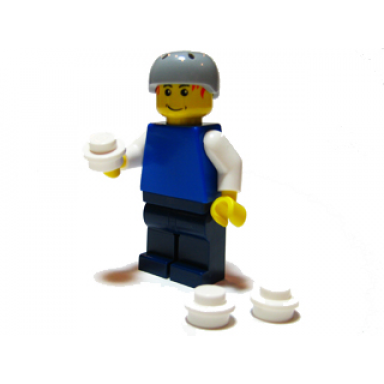 advent calendar 2009 city day 1 - minifigure and snowballs