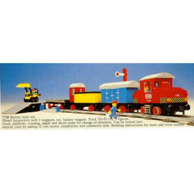 diesel freight train set battery