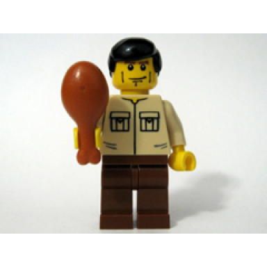 advent calendar 2008 city day 1 - minifigure and drumstick