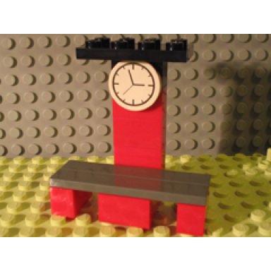 advent calendar 2007 city day 17 - bench with clock