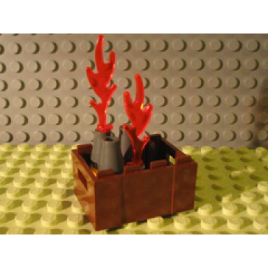 advent calendar 2007 city day 3 - crate with burning cylinders